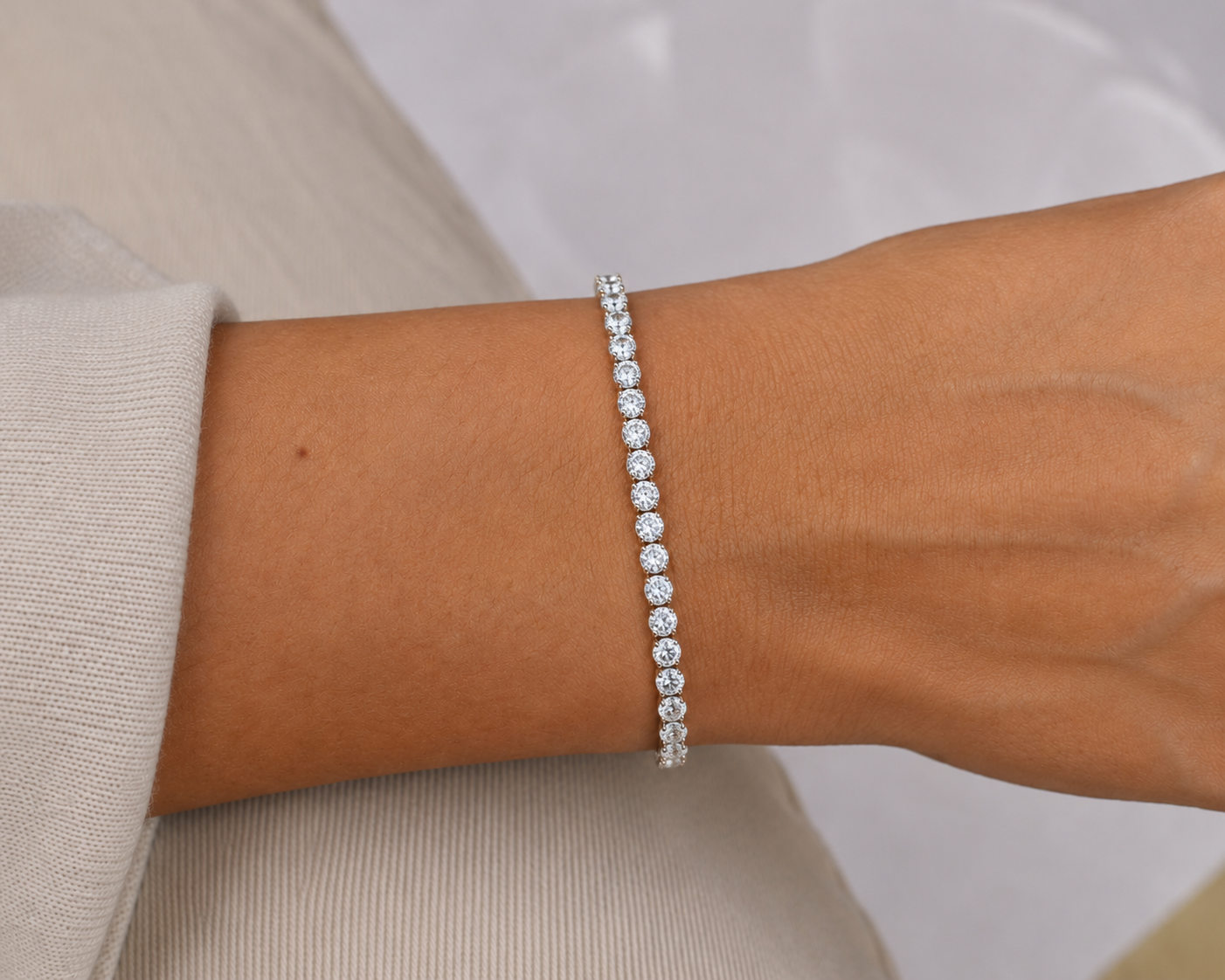 Classic 3.00 CTW Natural Diamond Tennis Bracelet