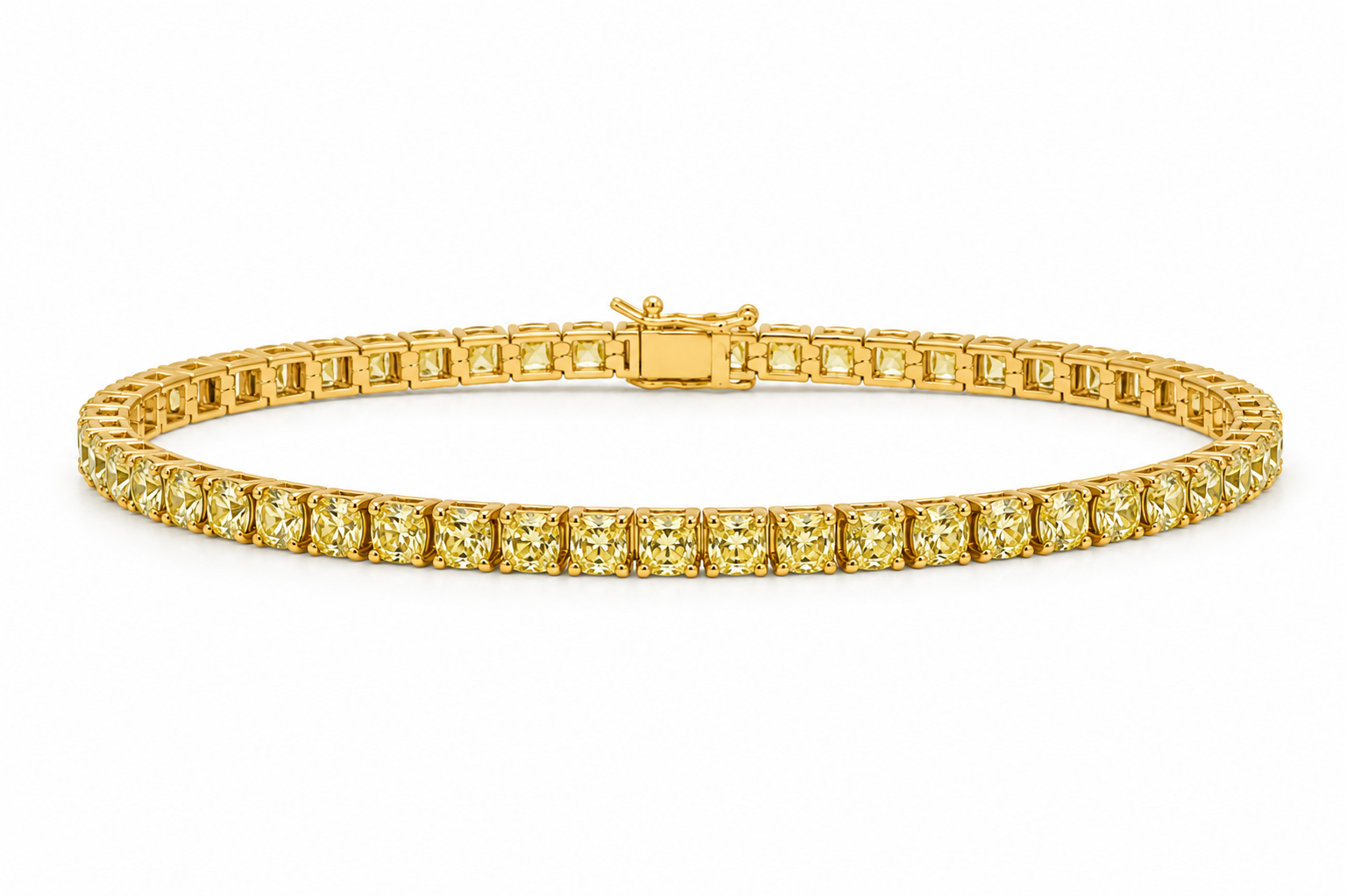 Fancy Yellow 8.52 CTW Natural Diamond Tennis Bracelet