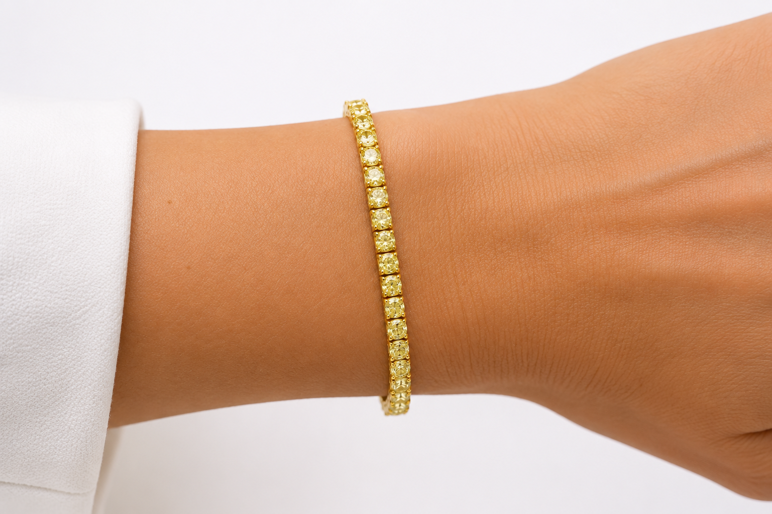 Fancy Yellow 8.52 CTW Natural Diamond Tennis Bracelet