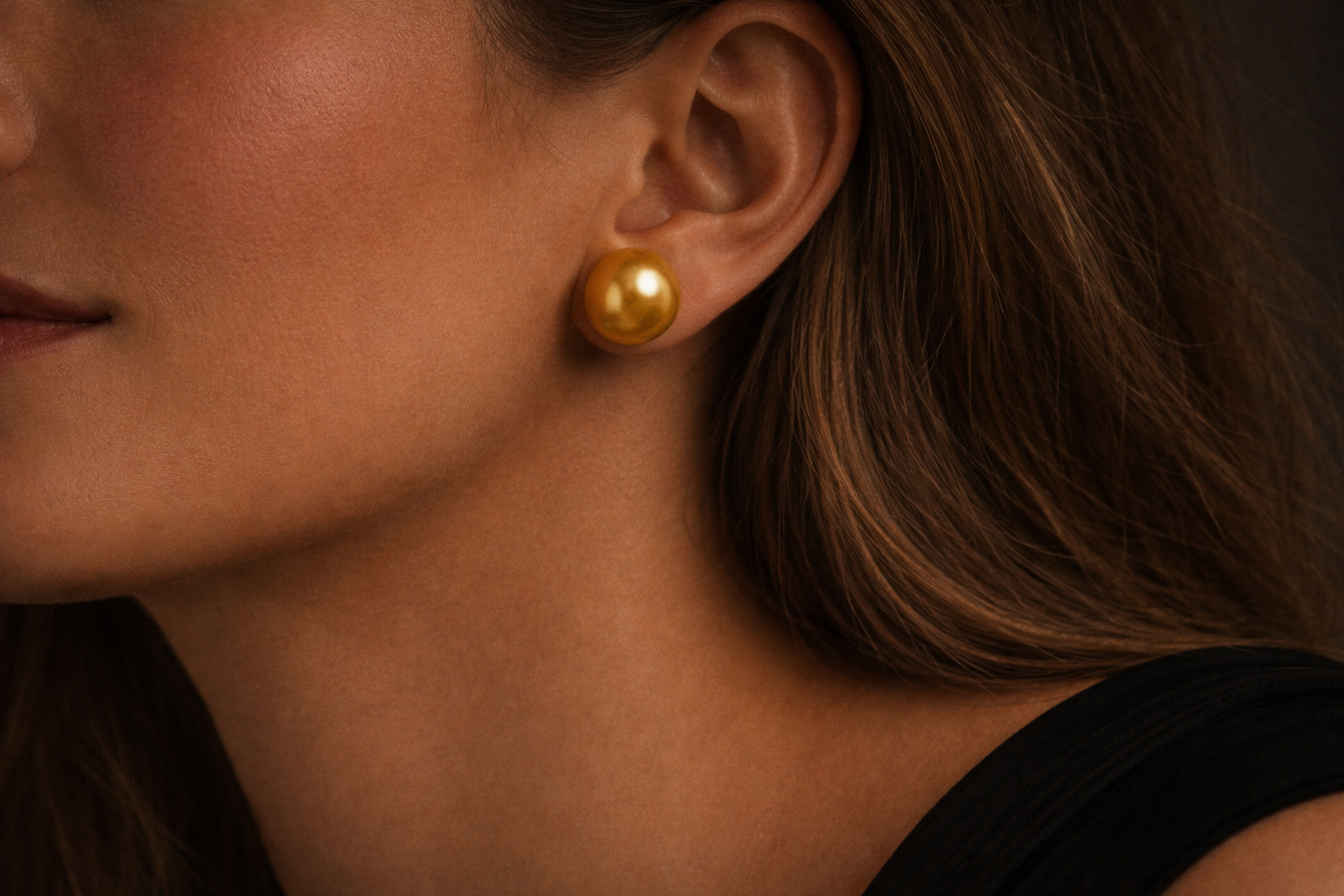 Golden South Sea Pearl Earrings